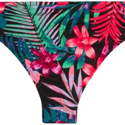 Black Tropical Triple Strap Classic Scrunch Bikini Bottom 7 Black Tropical Triple Strap Classic Scrunch Bikini Bottom -Doll Bikini Shop 68494 Bottom Flat Back 1826 scaled