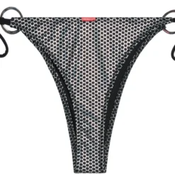 Silver Athena Brazilian Thong Bottoms With Silver Loop Accents -Doll Bikini Shop 68507 BOTTOM FLAT BACK 3464 scaled