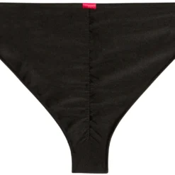 Black Full Coverage Mid-Rise Scrunch Banded Bottom