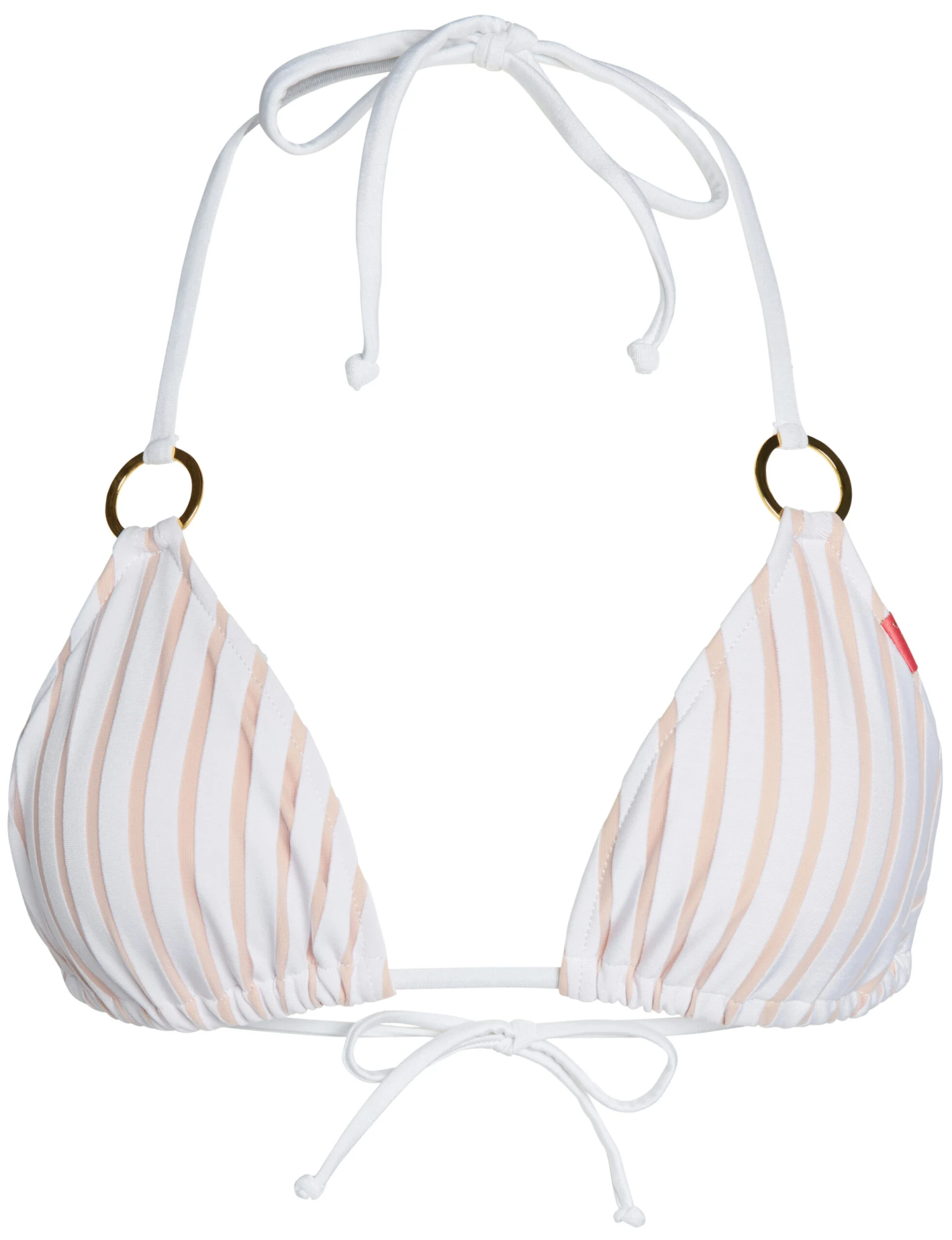 White Sheer Obsession Triangle Top With Gold Loop Accents 7 White Sheer Obsession Triangle Top With Gold Loop Accents - Image 5