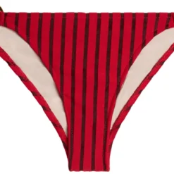Red Sheer Obsession Classic Scrunch Bottom W/ Gold Loop Accents -Doll Bikini Shop 68558 BOTTOM FLAT FRONT 3491 scaled