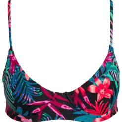 Black Tropical Underwire Bra Top