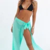 Boulevardier Mint Mesh Wrap Sarong Bikini Cover Up