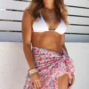 Hearts Sheer Chiffon Sarong Cover Up