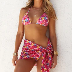 Poppy Sheer Chiffon Sarong Cover Up -Doll Bikini Shop 69269 1 1