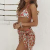 Summer Boho Floral Sheer Chiffon Sarong Cover Up -Doll Bikini Shop 69713 1