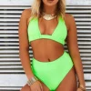 Neon Green Adjustable Halter Top 1 Neon Green Adjustable Halter Top -Doll Bikini Shop CT 1554242181 34388 34392 2