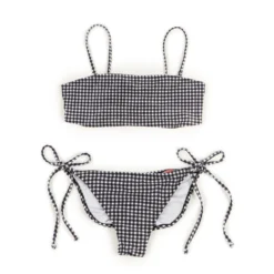 Black & White Gingham Micro Bikini Bottom