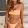 Peach Bandeau Tube Top -Doll Bikini Shop NG 1548977429 30677 30909 1