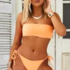 Neon Orange Bandeau Tube Top -Doll Bikini Shop QB 1554243131 36409 31239 1