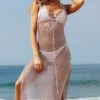Antonelli Metallic Mauve Maxi Dress Cover Up -Doll Bikini Shop RN 1526082602 29345 1